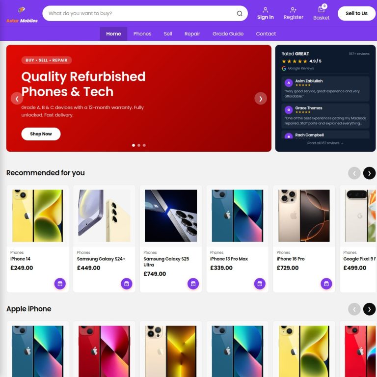 Building a CeX-Style Phone Shop Website From Scratch: How We Did It